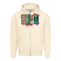 Sandshell license letters floral mama Zipper Hoodie - Jasminsmagicworld