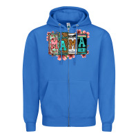 True Royal license letters floral mama Zipper Hoodie - Jasminsmagicworld