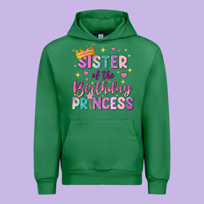 Sister Of The Birthday Princess Urban Hoodie Designed By Nancycooperartshop