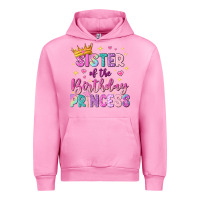 Fuchsia Pink sister of the birthday princess Urban Hoodie - NancyCooperArtShop