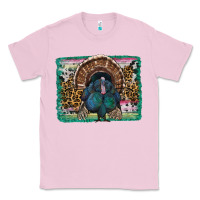 Bubblegum Pink thanksgiving turkey with background Classic Tee - RanaPortraitStore