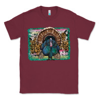 Burgundy thanksgiving turkey with background Classic Tee - RanaPortraitStore