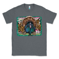 Charcoal Heather thanksgiving turkey with background Classic Tee - RanaPortraitStore