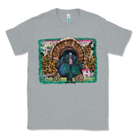 Heather Grey thanksgiving turkey with background Classic Tee - RanaPortraitStore