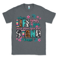 Charcoal Heather when life gives you more than you can stand kneel Classic Tee - AdoDesignShop