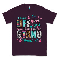 Plum when life gives you more than you can stand kneel Classic Tee - AdoDesignShop