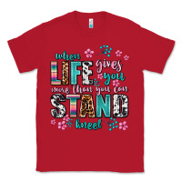 Red when life gives you more than you can stand kneel Classic Tee - AdoDesignShop