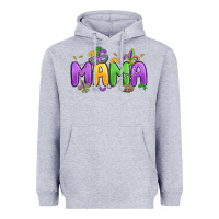 Heather Grey mardi gras mama Heavyweight Hoodie - MaliasSmallBusiness