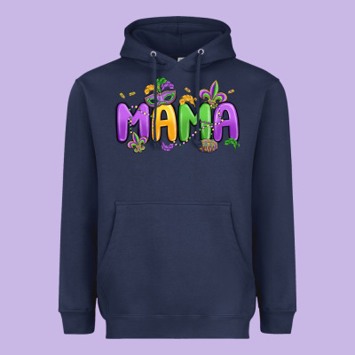 Mardi Gras Mama Heavyweight Hoodie Designed By Maliassmallbusiness