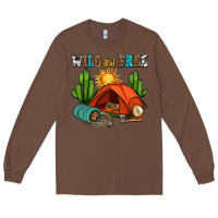 Chestnut wild and free camp Long Sleeve Tee - AdoDesignShop