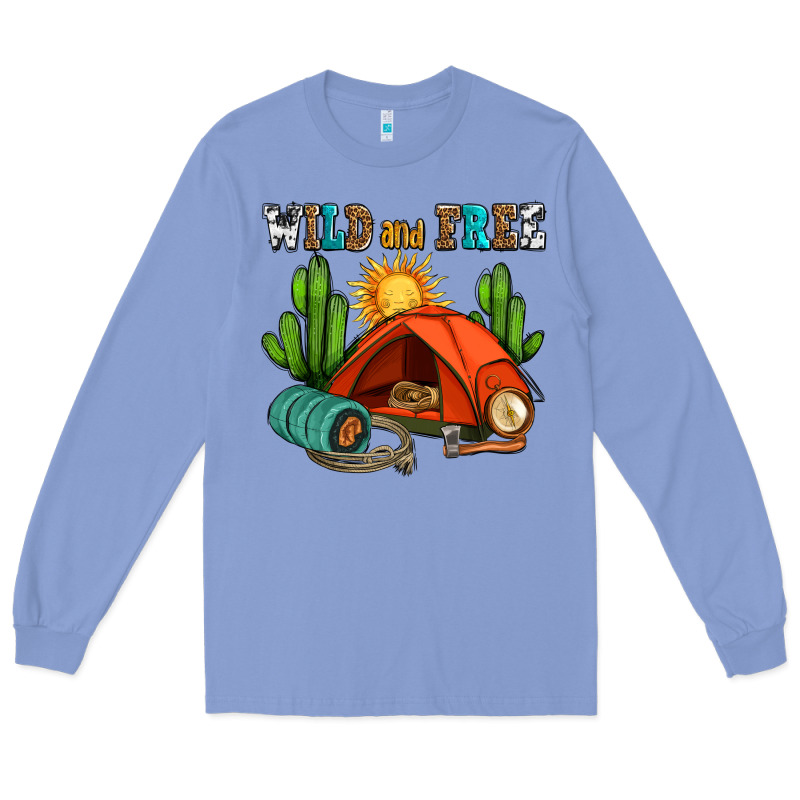 Wild And Free Camp Long Sleeve Tee by AdoDesignShop | Teevron