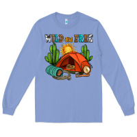 Colony Blue wild and free camp Long Sleeve Tee - AdoDesignShop