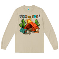 Mushroom wild and free camp Long Sleeve Tee - AdoDesignShop
