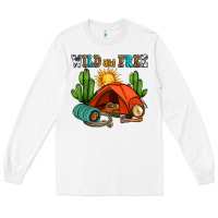 White wild and free camp Long Sleeve Tee - AdoDesignShop