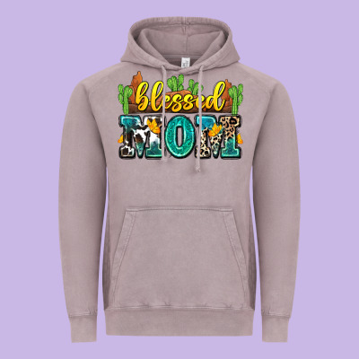 Blessed Mom Vintage Hoodie Designed By Zillion Design Studio