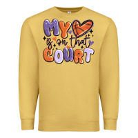 Antique Gold my heart is on that court Premium Sweatshirt - MaliasSmallBusiness