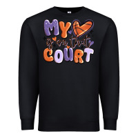 Black my heart is on that court Premium Sweatshirt - MaliasSmallBusiness