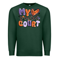Sports Green my heart is on that court Premium Sweatshirt - MaliasSmallBusiness
