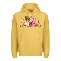 Antique Gold boxer dog with tutu Premium Hoodie - LillyAllenDesigns