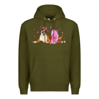 Army Green boxer dog with tutu Premium Hoodie - LillyAllenDesigns