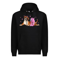 Black boxer dog with tutu Premium Hoodie - LillyAllenDesigns