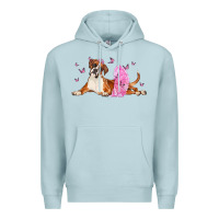Blue Mist boxer dog with tutu Premium Hoodie - LillyAllenDesigns
