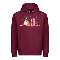 Burgundy boxer dog with tutu Premium Hoodie - LillyAllenDesigns