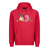 Cardinal boxer dog with tutu Premium Hoodie - LillyAllenDesigns