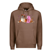 Chestnut boxer dog with tutu Premium Hoodie - LillyAllenDesigns
