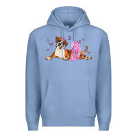 Colony Blue boxer dog with tutu Premium Hoodie - LillyAllenDesigns