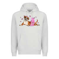Dove Grey boxer dog with tutu Premium Hoodie - LillyAllenDesigns