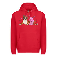 Red boxer dog with tutu Premium Hoodie - LillyAllenDesigns