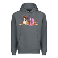 Rock boxer dog with tutu Premium Hoodie - LillyAllenDesigns