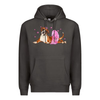 Smoke boxer dog with tutu Premium Hoodie - LillyAllenDesigns