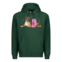 Sports Green boxer dog with tutu Premium Hoodie - LillyAllenDesigns