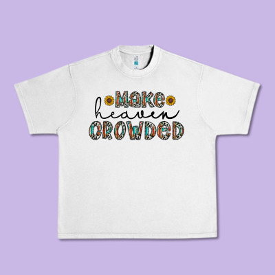 Make Heaven Crowded Urban Heavy Tee Designed By Cowhidedigitalart