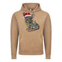 Vintage Coffee christmas french bulldog Vintage Hoodie - RanaPortraitStore