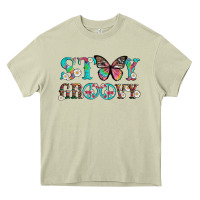 Mossy stay groovy with butterfly peace sign and flowers Heavy Core Tee - Artiststas