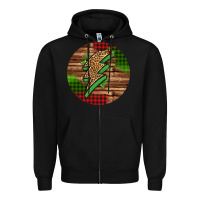 Black leopard lightning bolt Christmas Zipper Hoodie - Jasminsmagicworld
