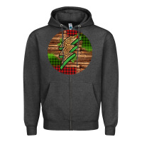 Charcoal Heather leopard lightning bolt Christmas Zipper Hoodie - Jasminsmagicworld
