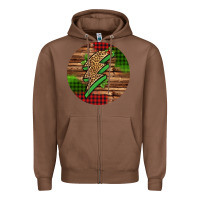 Chestnut leopard lightning bolt Christmas Zipper Hoodie - Jasminsmagicworld