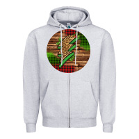Heather Grey leopard lightning bolt Christmas Zipper Hoodie - Jasminsmagicworld