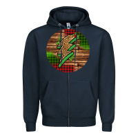 Navy leopard lightning bolt Christmas Zipper Hoodie - Jasminsmagicworld