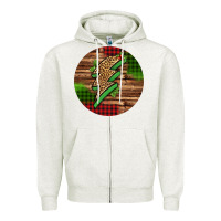 Oatmeal Heather leopard lightning bolt Christmas Zipper Hoodie - Jasminsmagicworld