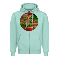 Seafoam leopard lightning bolt Christmas Zipper Hoodie - Jasminsmagicworld