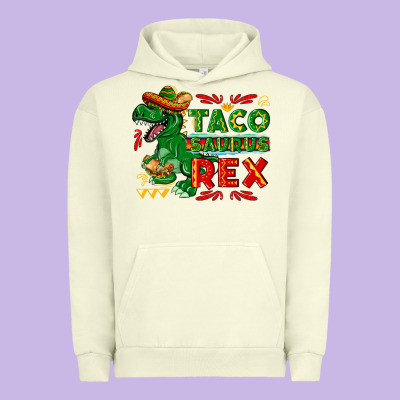 Tacosaurus Rex Urban Hoodie Designed By Texasbilliewilder