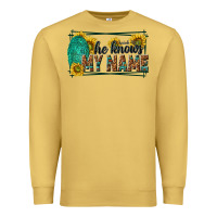 Antique Gold he knows my name isaiah 43 1 Premium Sweatshirt - NancyCooperArtShop