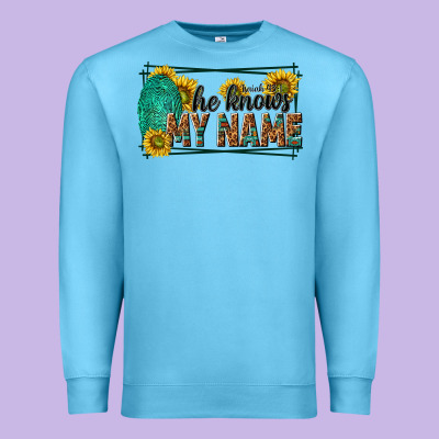 He Knows My Name Isaiah 43 1 Premium Sweatshirt Designed By Nancycooperartshop