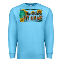 Ocean Blue he knows my name isaiah 43 1 Premium Sweatshirt - NancyCooperArtShop