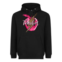 Black teacher lightning bolt valentine s day Heavyweight Hoodie - MaliasSmallBusiness